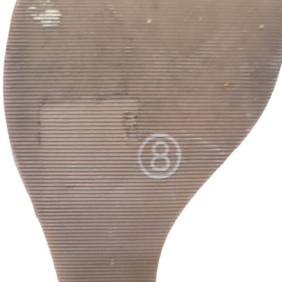 Versatile Taupe Women's Blkck Heel Peep-Toe Shoes - Picture 6 of 7